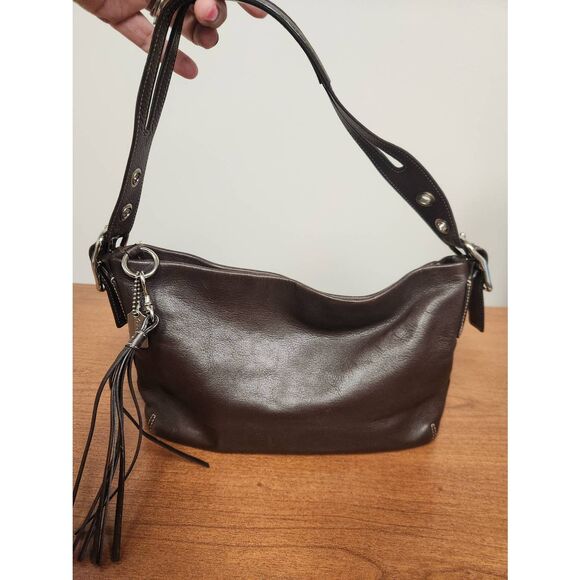 Coach Handbags - Vintage COACH Legacy East West Duffle Mahogany leather shoulder bag purse 1417